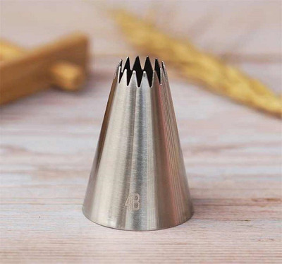 Rvs fantastikitchen store 6B Nozzle Stainless Steel Round Icing Nozzle(Silver Pack of 1)