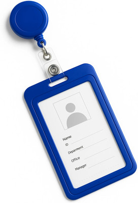 I CARDE Plastic ID Badge Holder, ID Badge Reel(Pack of 1)