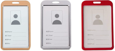 I CARDE Aluminum ID Badge Holder(Pack of 3)