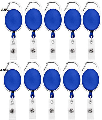 Ang Plastic, Steel ID Badge Reel, ID Badge Holder(Pack of 10)