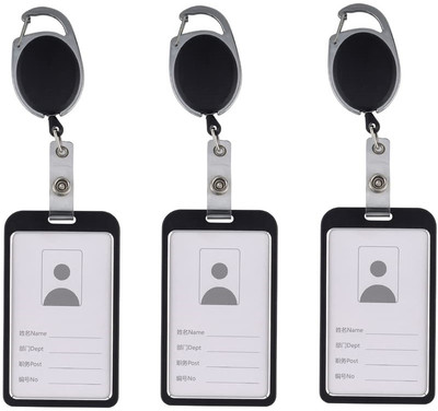US CREATIONS Aluminum ID Badge Holder(Pack of 3)