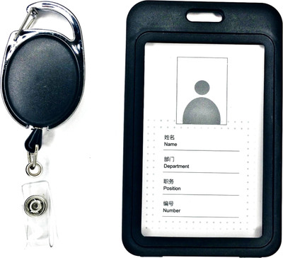 HCS Plastic ID Badge Holder, ID Badge Reel(Pack of 1)