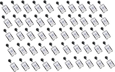 KKSW Plastic ID Badge Holder, ID Badge Reel(Pack of 50)
