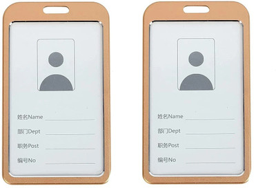 I CARDE Aluminum ID Badge Holder(Pack of 2)