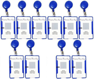 Ang Plastic ID Badge Holder, ID Badge Reel(Pack of 10)