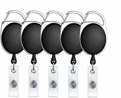 JSMSH Plastic ID Badge Reel(Pack of 5)