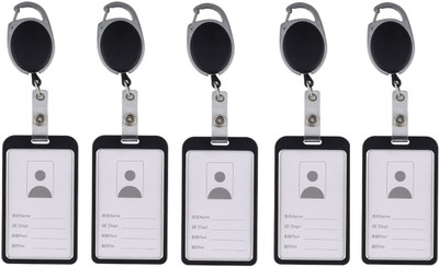 US CREATIONS Aluminum ID Badge Holder(Pack of 5)