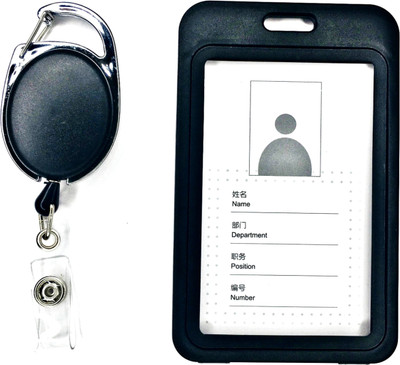 HYNEAR Plastic ID Badge Holder, ID Badge Reel(Pack of 1)