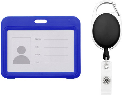 HCS Plastic ID Badge Holder, ID Badge Reel(Pack of 1)