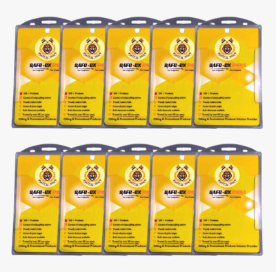 safe ex india Plastic ID Badge Holder(Pack of 10)