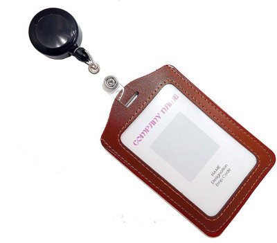 JSMSH Plastic ID Badge Holder, ID Badge Reel(Pack of 1)