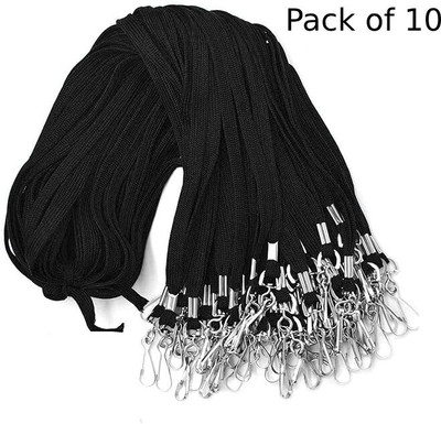 NSSP Plastic ID Badge Holder, Lanyard(Pack of 10)