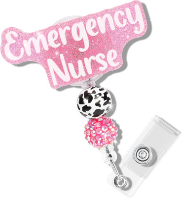DOKMOE Plastic, Stainless Steel ID Badge Holder, ID Badge Reel(Pack of 1)