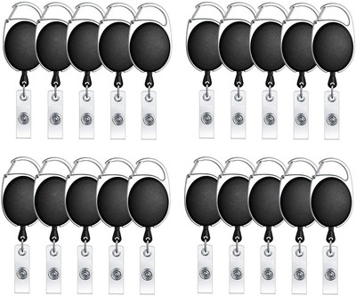 JSMSH Plastic ID Badge Reel(Pack of 20)