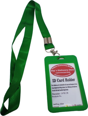 Dey 's stationery store Plastic ID Badge Holder, Lanyard(Pack of 1)