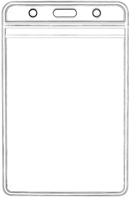 HATHIYANI Plastic ID Badge Holder(Pack of 50)