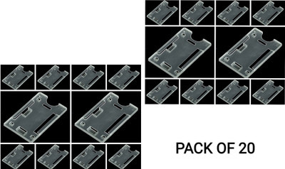 R K SALES Plastic ID Badge Holder(Pack of 20)
