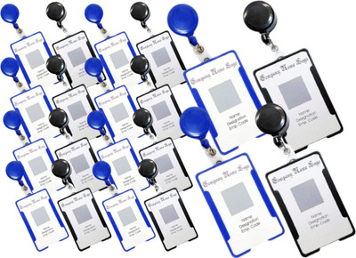 ASV Plastic ID Badge Holder, ID Badge Reel(Pack of 20)