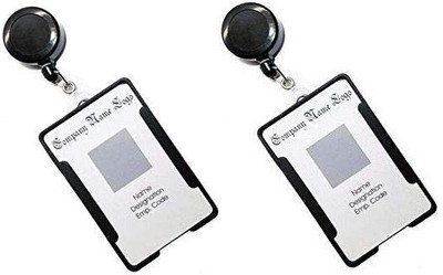 WOW Kitchen Plastic ID Badge Holder, ID Badge Reel(Pack of 2)