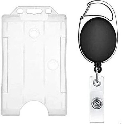 HCS Plastic ID Badge Holder, ID Badge Reel(Pack of 1)