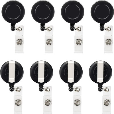 JSMSH Plastic ID Badge Reel(Pack of 10)