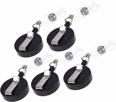 JSMSH Plastic ID Badge Reel(Pack of 5)