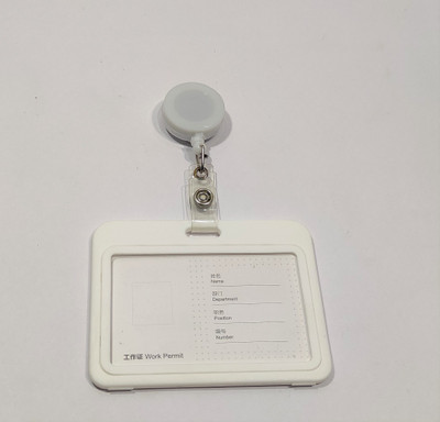 AbhaPrint Plastic ID Badge Holder, ID Badge Reel(Pack of 1)