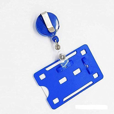 KKSW Plastic ID Badge Holder, ID Badge Reel(Pack of 5)