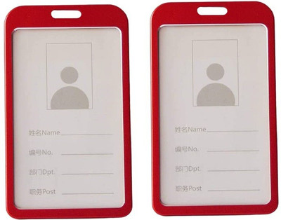I CARDE Aluminum ID Badge Holder(Pack of 2)