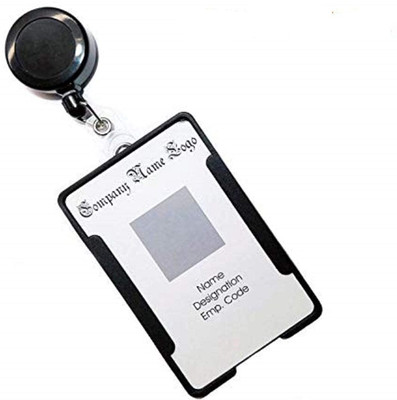 KKSW Plastic ID Badge Holder, ID Badge Reel(Pack of 1)