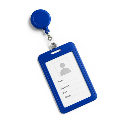 I CARDE Plastic ID Badge Holder, ID Badge Reel(Pack of 1)
