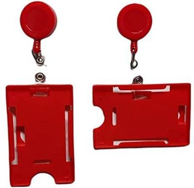 KKSW Plastic ID Badge Holder, ID Badge Reel(Pack of 1)