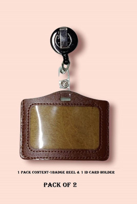 JSMSH Nylon ID Badge Holder, ID Badge Reel(Pack of 2)