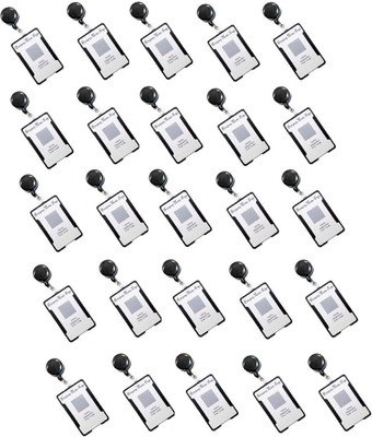 KKSW Plastic ID Badge Holder, ID Badge Reel(Pack of 25)