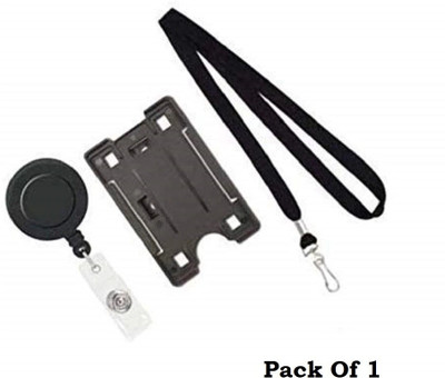 NSSP Plastic ID Badge Holder, Lanyard, ID Badge Reel(Pack of 1)