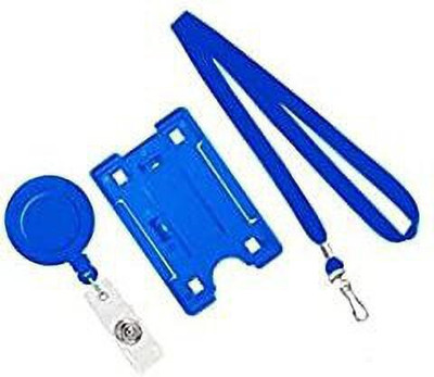 JSMSH Plastic ID Badge Reel, ID Badge Holder, Lanyard(Pack of 10)