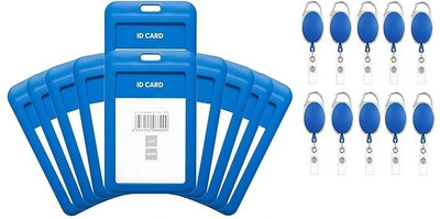 ASV Plastic ID Badge Holder, ID Badge Reel(Pack of 10)