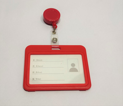 HYNEAR Plastic ID Badge Holder, ID Badge Reel(Pack of 1)
