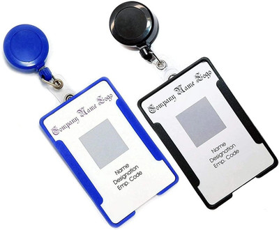 JSMSH Plastic ID Badge Reel, ID Badge Holder(Pack of 2)