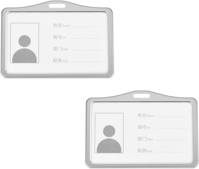 canoff Aluminum ID Badge Holder(Pack of 2)