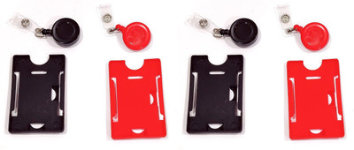 JSMSH Plastic ID Badge Reel, ID Badge Holder(Pack of 2)