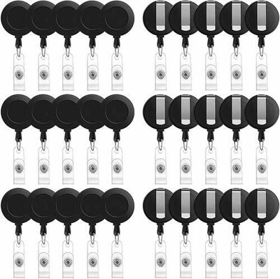 Greeshma Plastic ID Badge Reel(Pack of 30)
