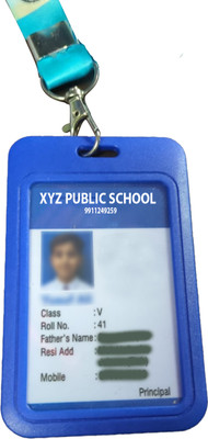 PIXEL Plastic ID Badge Holder(Pack of 1)