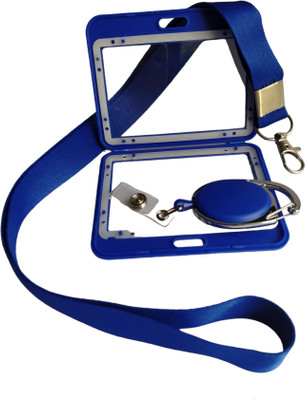 Fobzzy Plastic ID Badge Holder, ID Badge Reel, Lanyard(Pack of 1)