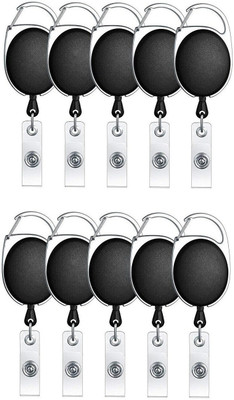 JSMSH Plastic ID Badge Reel(Pack of 10)