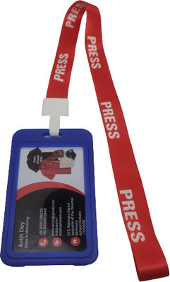 Dey 's stationery store Plastic ID Badge Holder, Lanyard(Pack of 1)