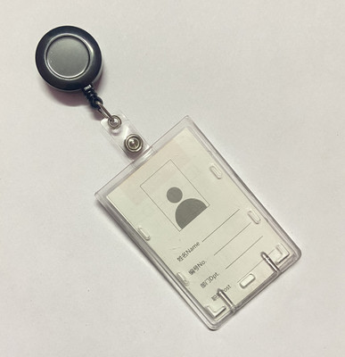 I CARDE Plastic ID Badge Holder, ID Badge Reel(Pack of 1)