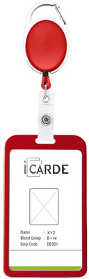 I CARDE Aluminum ID Badge Holder, ID Badge Reel(Pack of 1)