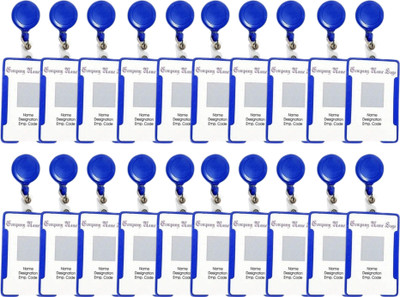 Ang Plastic ID Badge Holder, ID Badge Reel(Pack of 20)