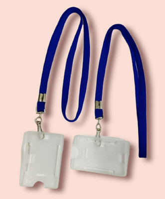 JSMSH Plastic ID Badge Holder, Lanyard(Pack of 2)
